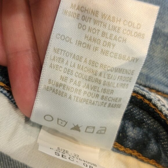 Joe's Jeans Boyfriend Slim Crop Distressed Blue Jeans - Picture 9 of 12